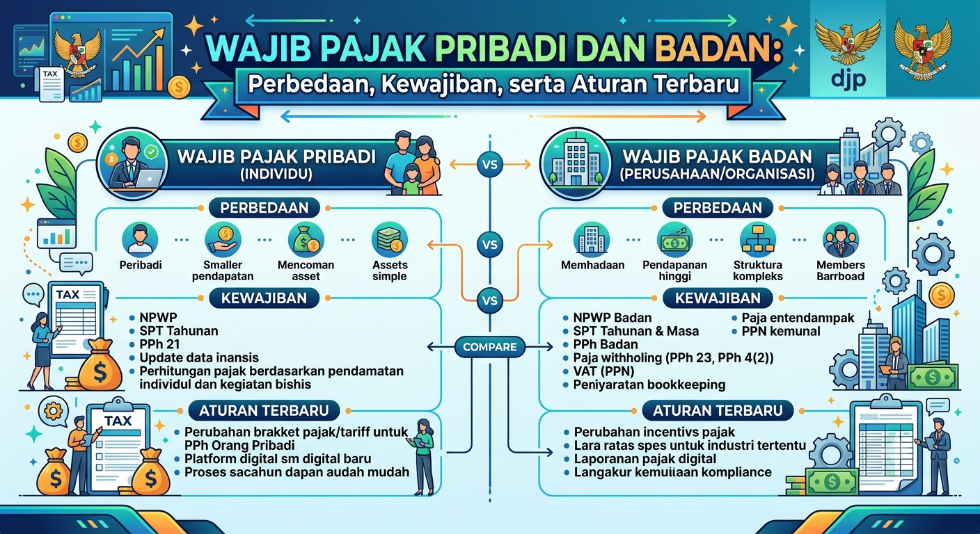 Wajib Pajak Pribadi dan Badan: Perbedaan, Kewajiban, serta Aturan Terbaru