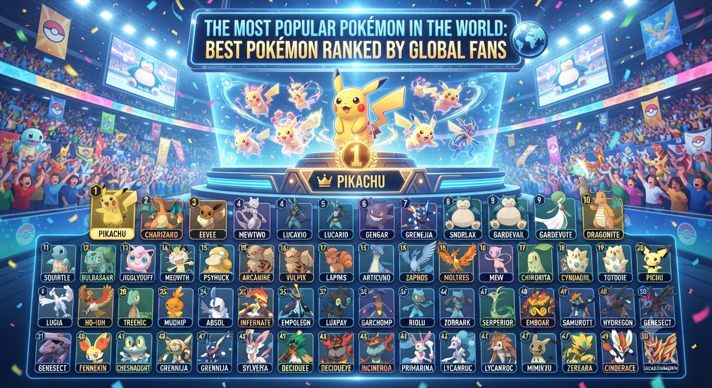 The Most Popular Pokémon in the World: Best Pokémon Ranked by Global Fans