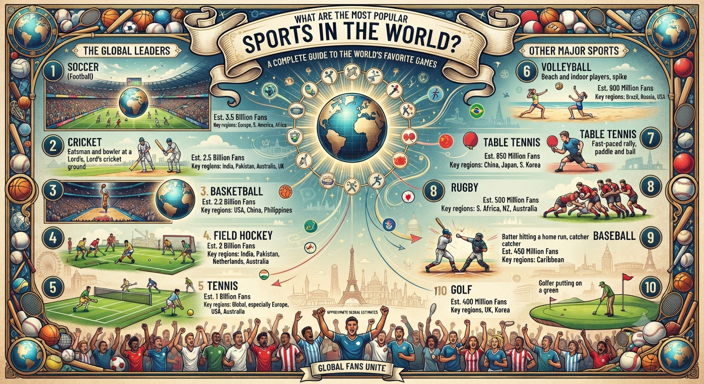 What Are the Most Popular Sports in the World? A Complete Guide to the World's Favorite Games