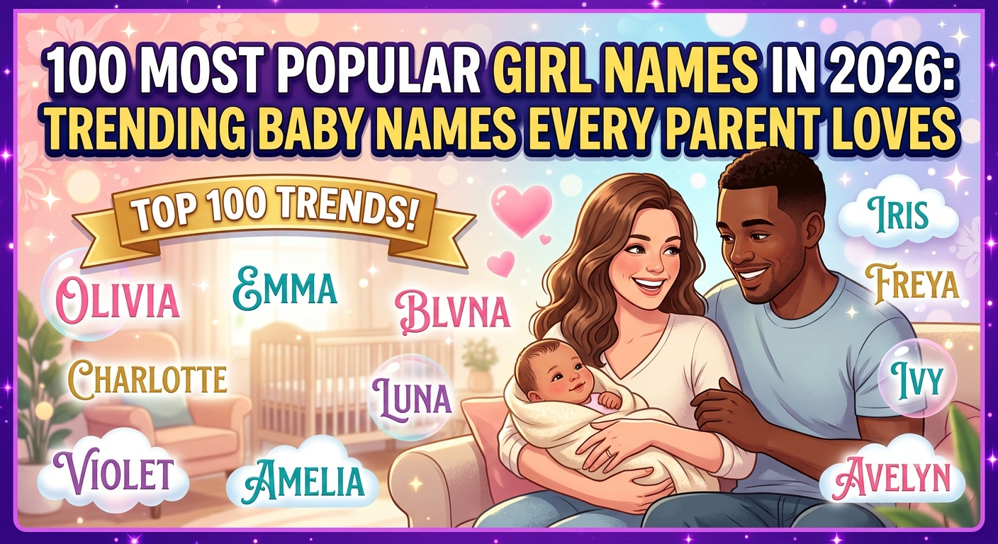 100 Most Popular Girl Names in 2026: Trending Baby Names Every Parent Loves