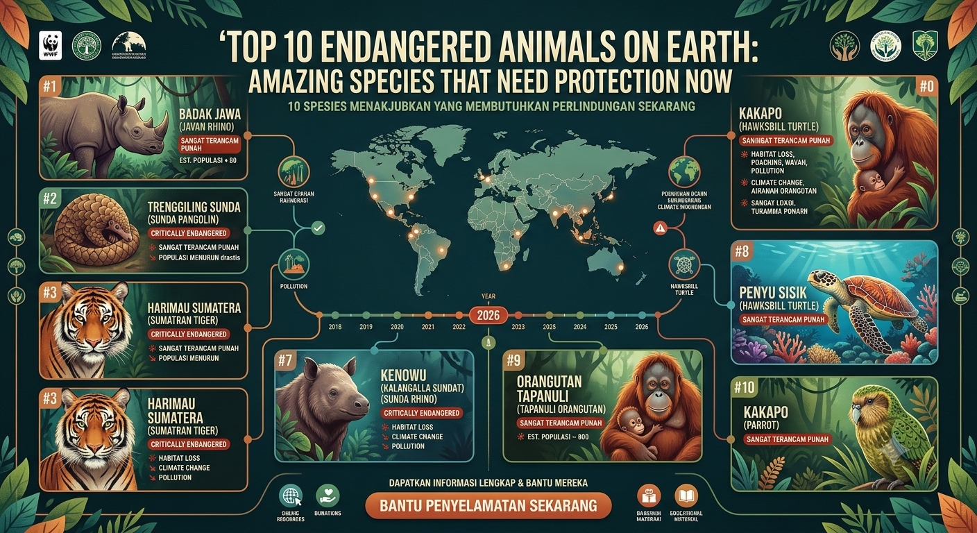 Top 10 Endangered Animals on Earth: Amazing Species That Need Protection Now
