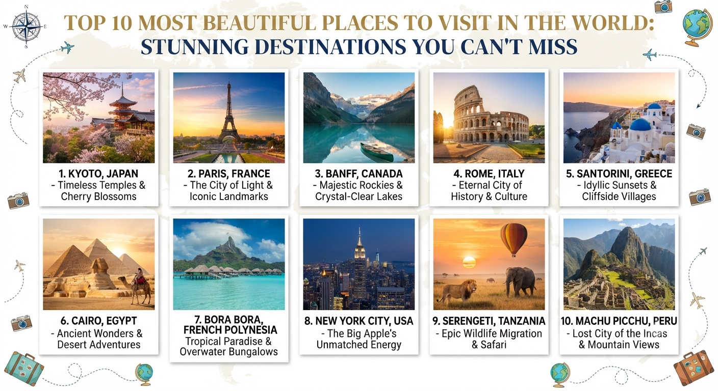 Top 10 Most Beautiful Places to Visit in the World: Stunning Destinations You Can't Miss