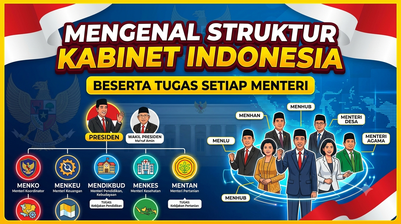Mengenal Struktur Kabinet Indonesia Beserta Tugas Setiap Menteri