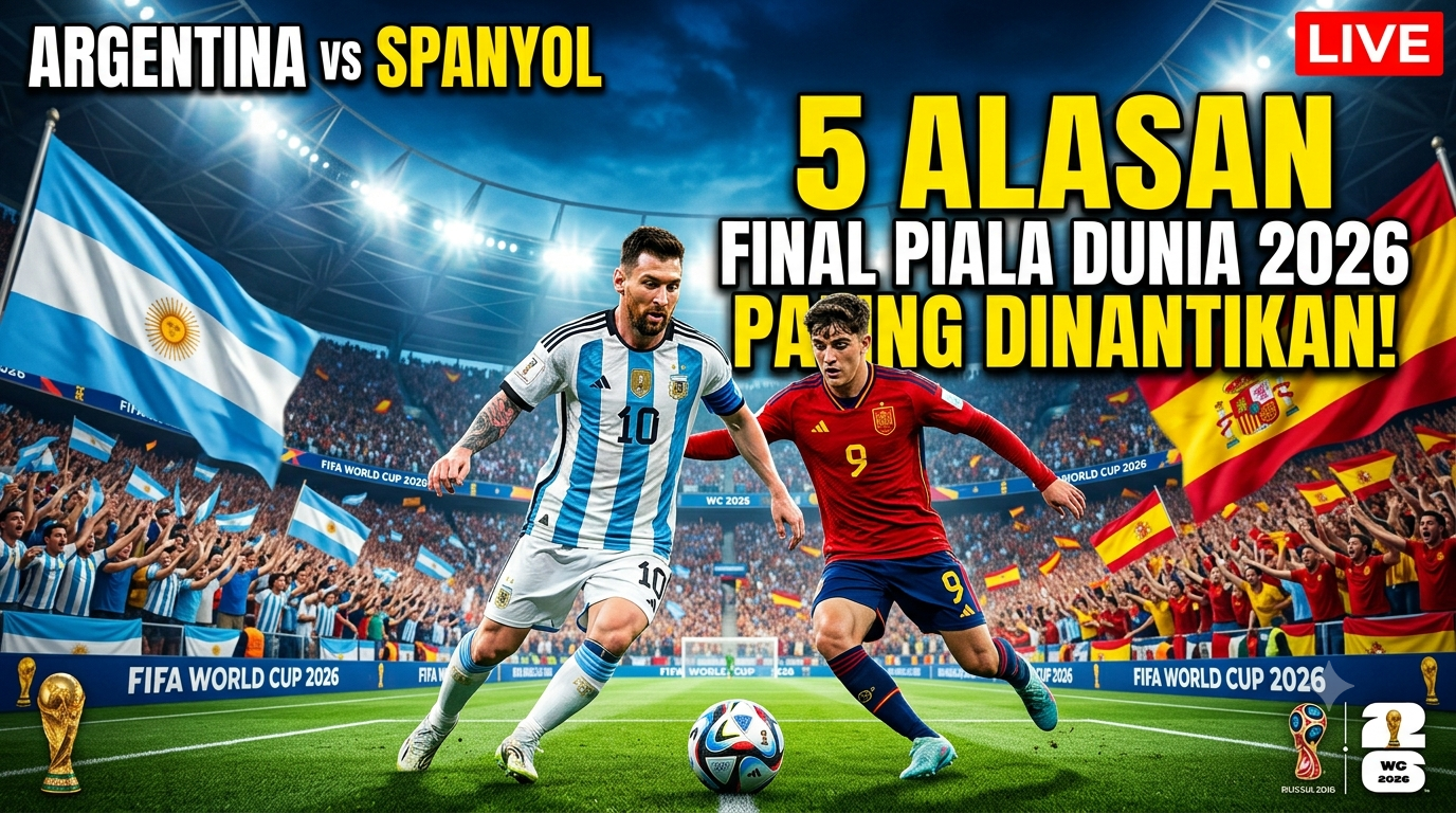 5 Alasan Argentina vs Spanyol Jadi Final Piala Dunia 2026 yang Paling Dinantikan Pecinta Sepak Bola