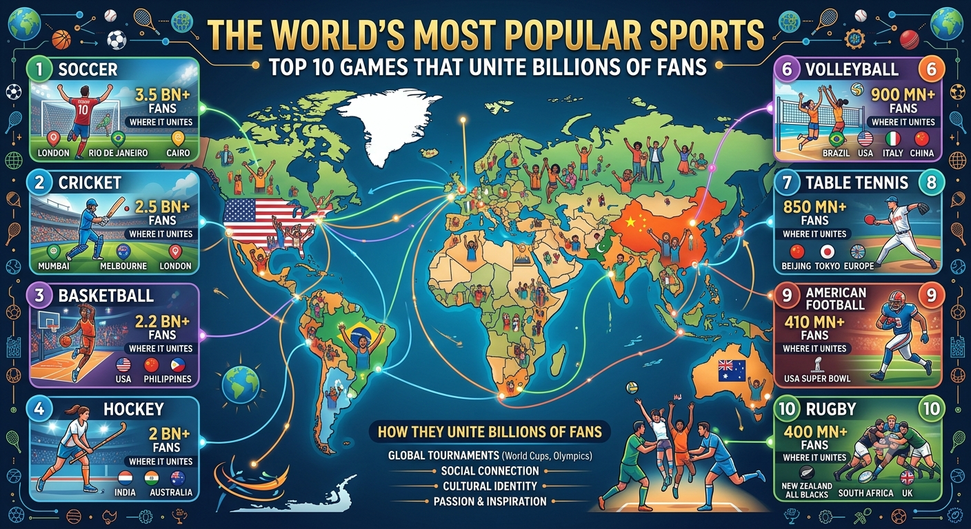 The World's Most Popular Sports: Top 10 Games That Unite Billions of Fans
