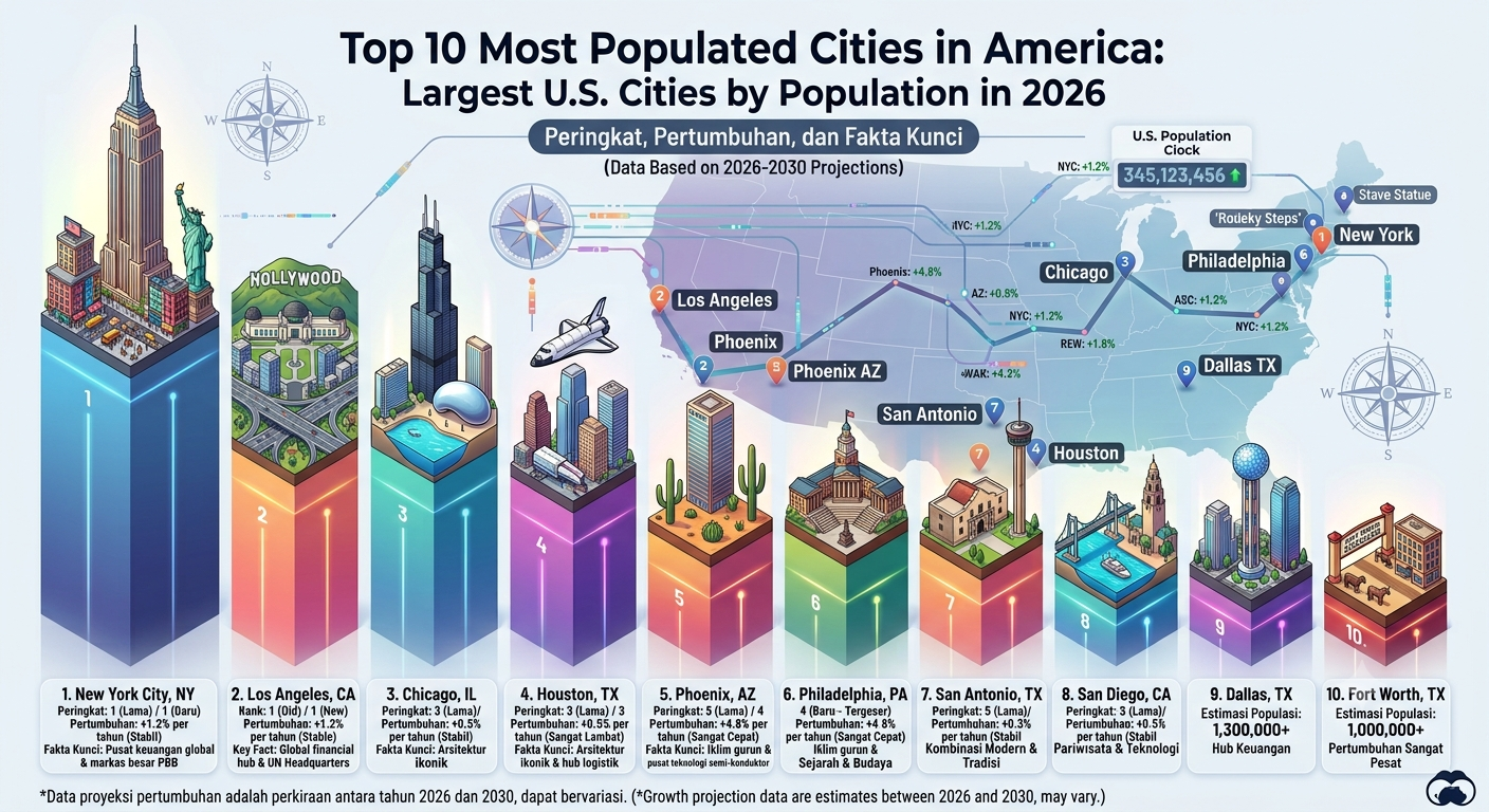 The Most Populated Cities in the United States: Population Rankings, Growth, and Key Facts