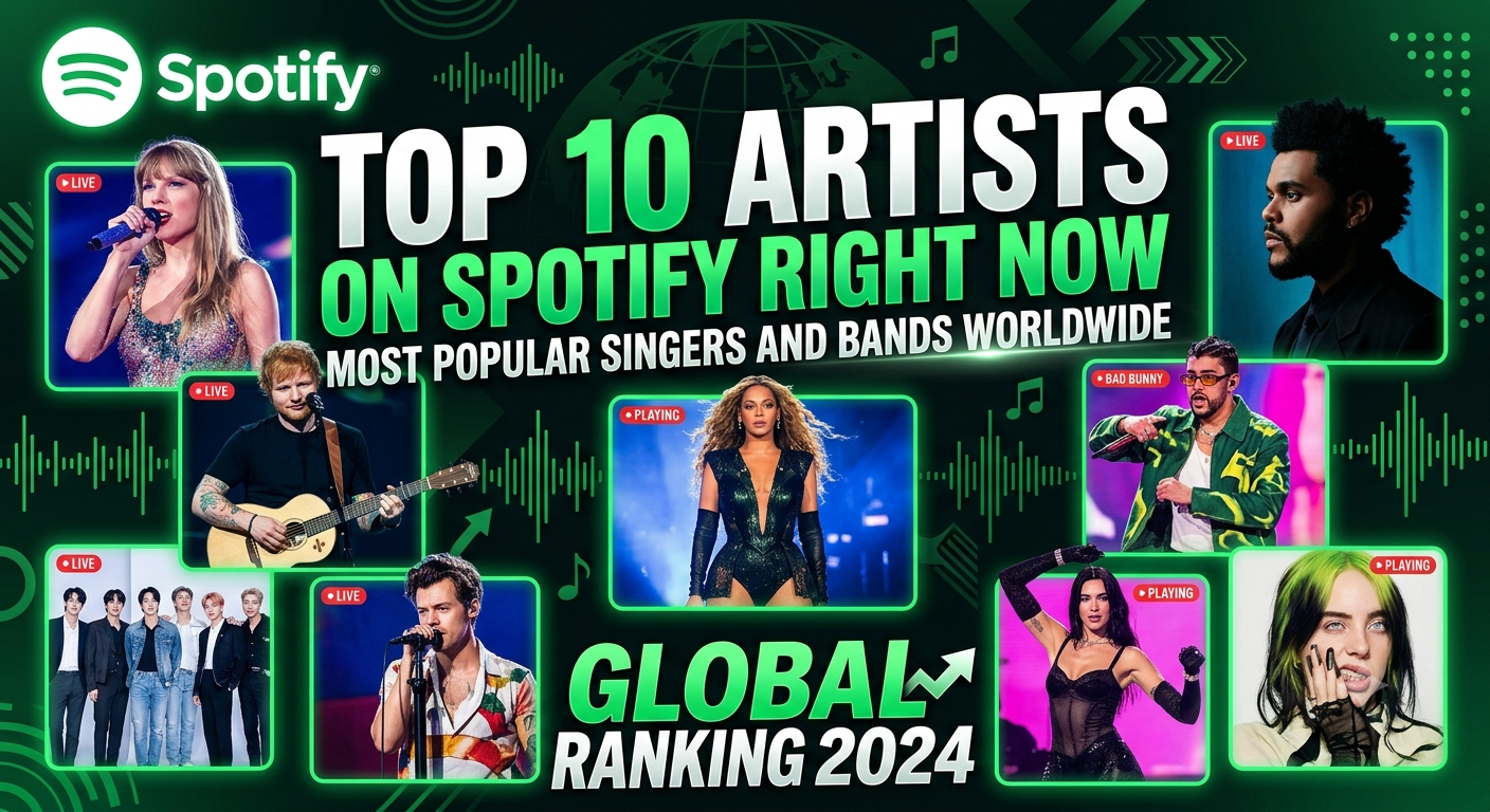 Top 10 Artists on Spotify Right Now: Most Popular Singers and Bands Worldwide
