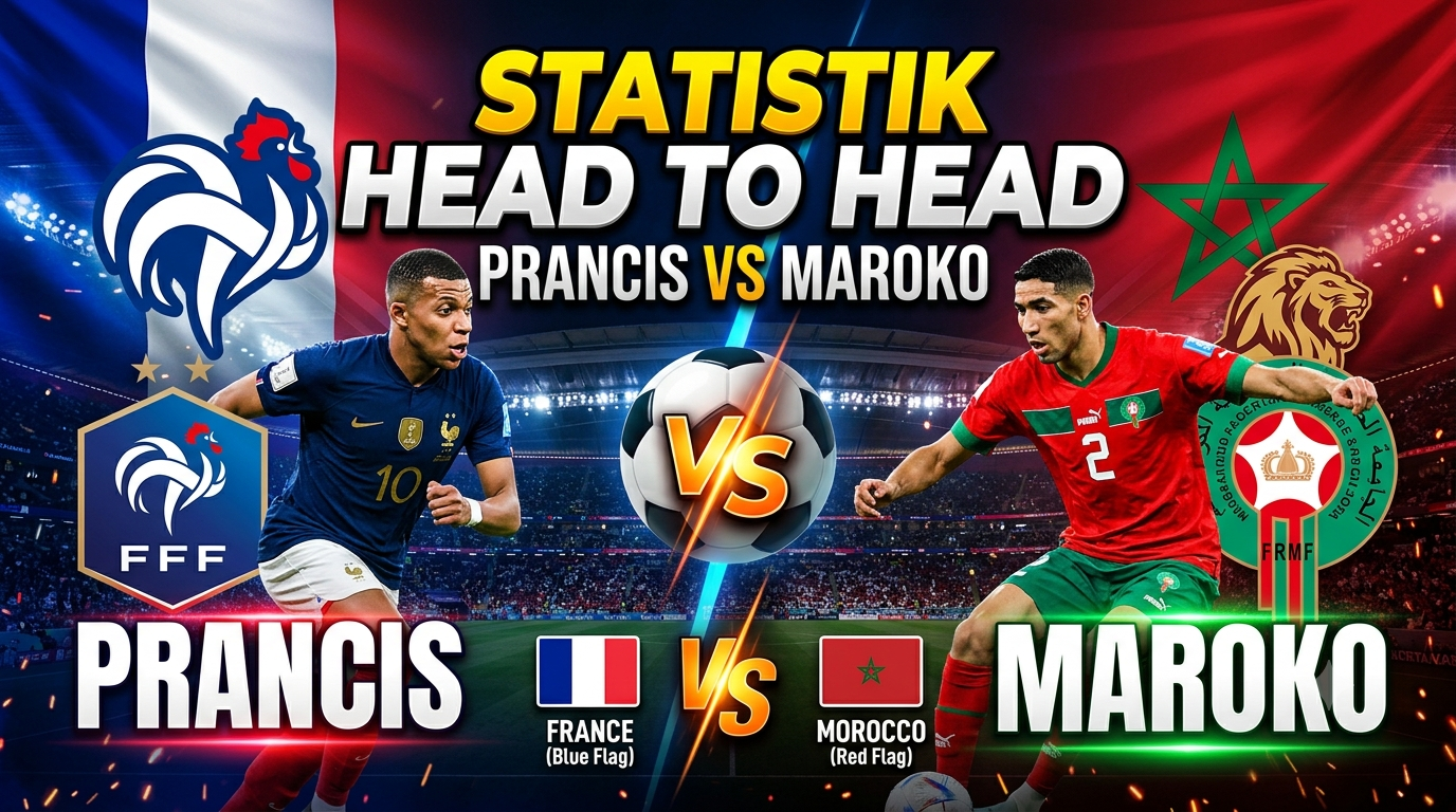 Statistik Head to Head Prancis vs Maroko