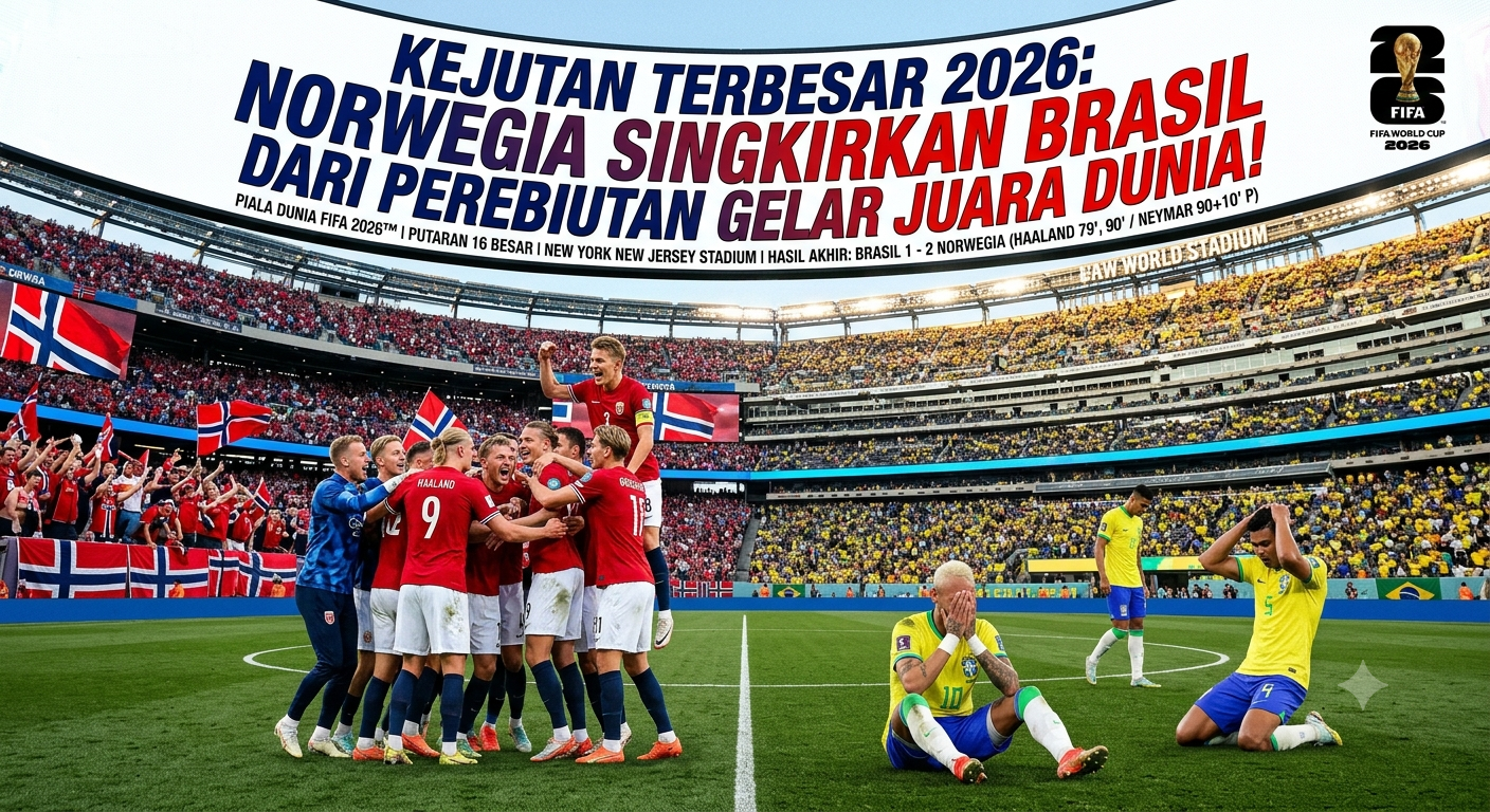 Kejutan Terbesar 2026: Norwegia Singkirkan Brasil dari Perebutan Gelar Juara Dunia!
