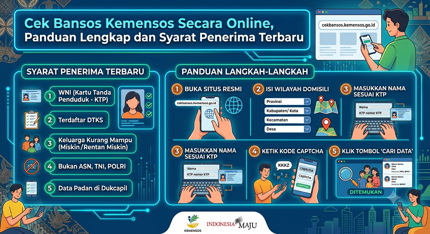 Cek Bansos Kemensos Secara Online, Panduan Lengkap dan Syarat Penerima Terbaru