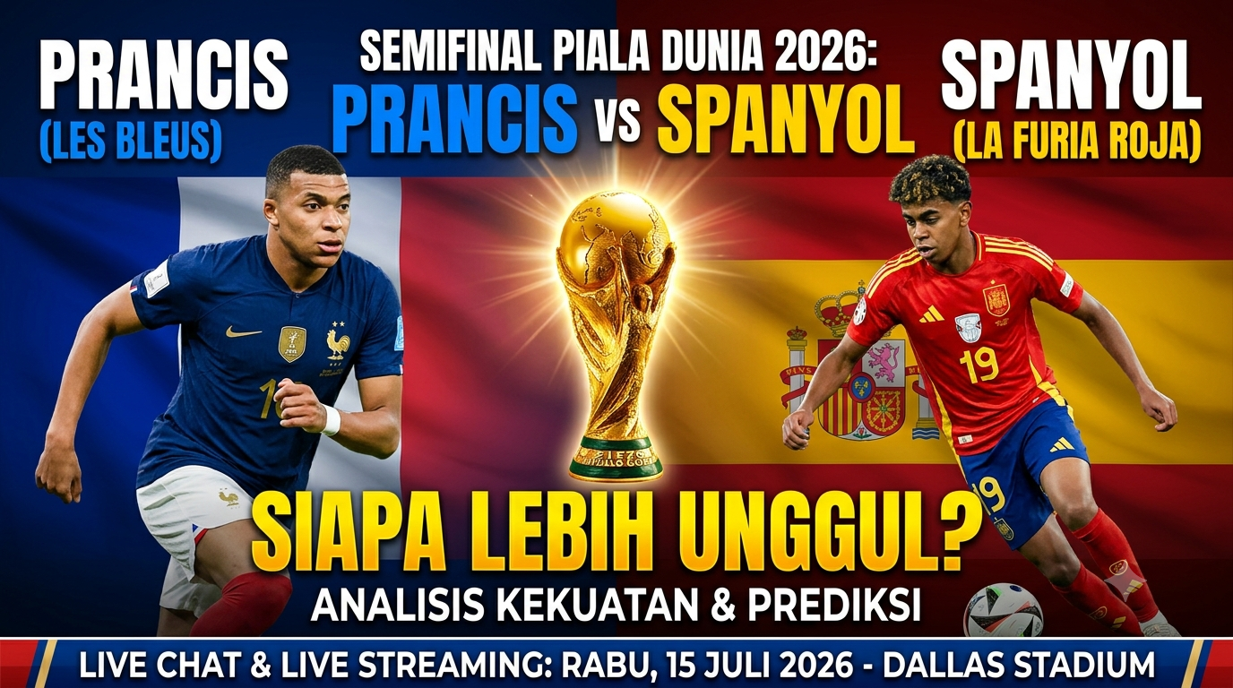 Analisis Kekuatan Prancis vs Spanyol di Semifinal Piala Dunia 2026, Siapa Lebih Unggul?