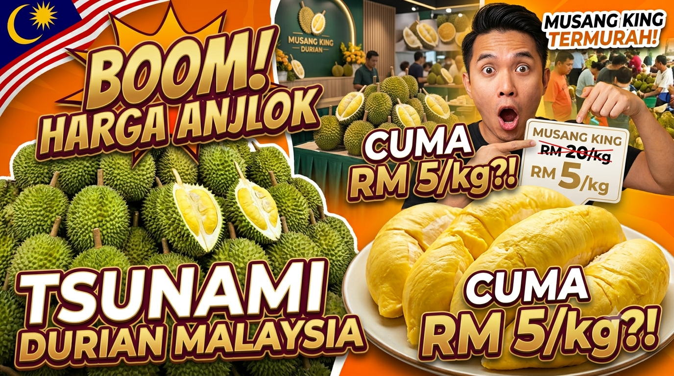 Fenomena Tsunami Durian Malaysia 2026: Kenapa Harga Musang King Anjlok Drastis?