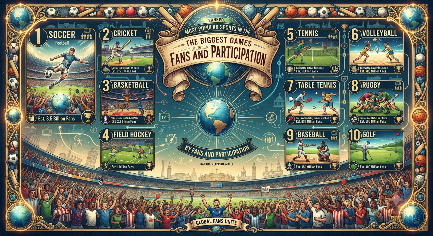 Most Popular Sports in the World Ranked: The Biggest Games by Fans and Participation