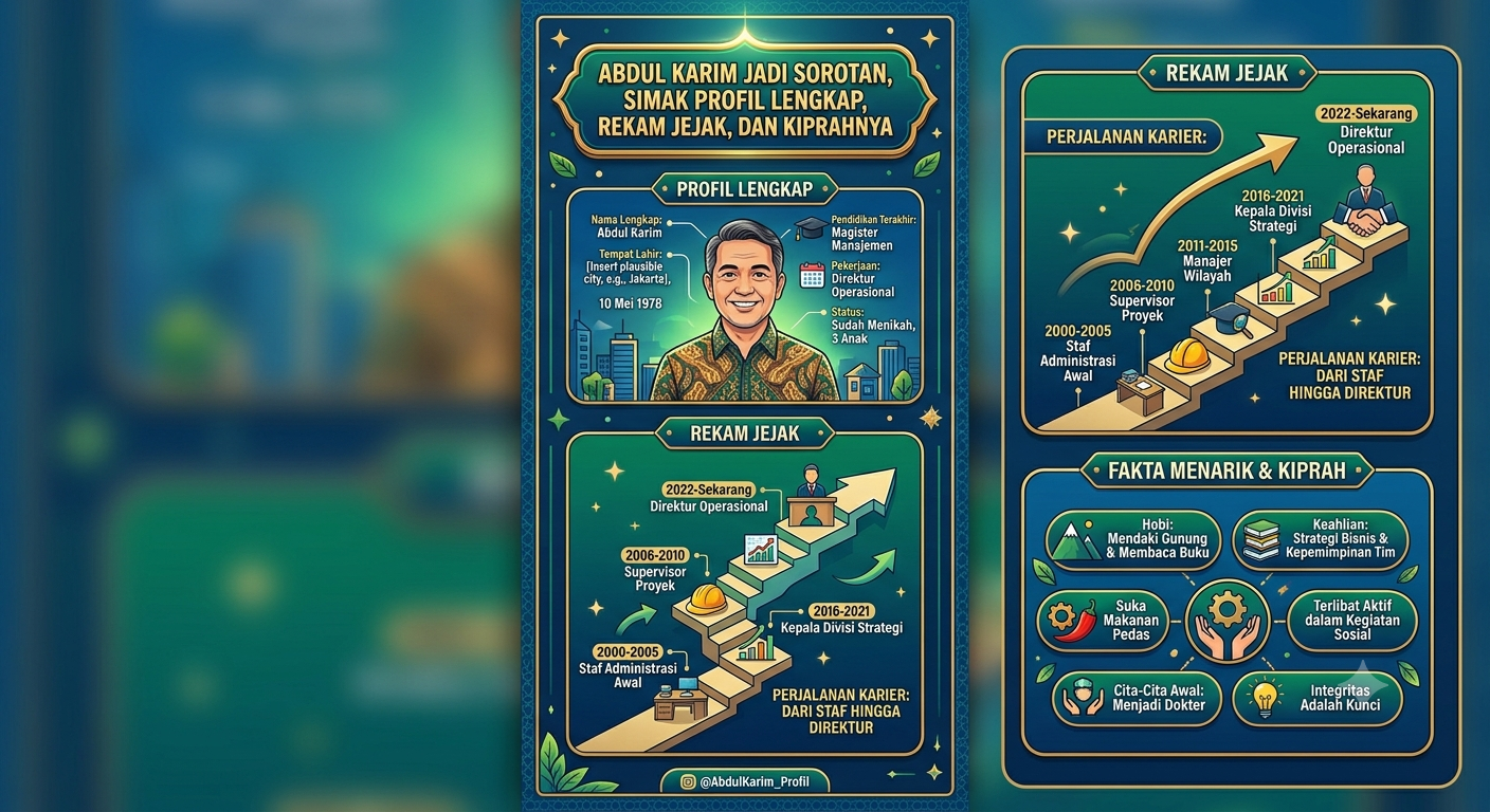 Abdul Karim Jadi Sorotan, Simak Profil Lengkap, Rekam Jejak, dan Kiprahnya