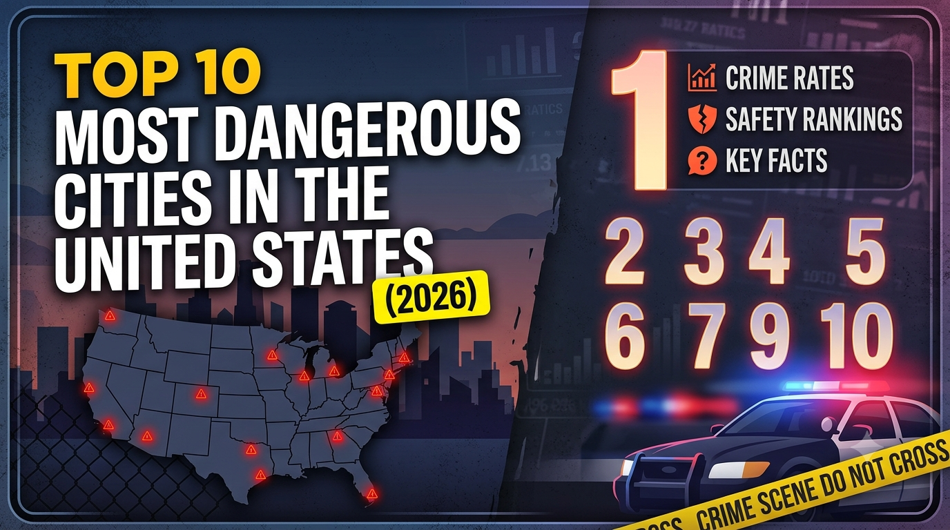 Top 10 Most Dangerous Cities in the United States (2026): Crime Rates, Safety Rankings, and Key Facts
