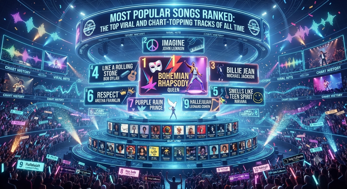Most Popular Songs Ranked: The Top Viral and Chart-Topping Tracks of All Time