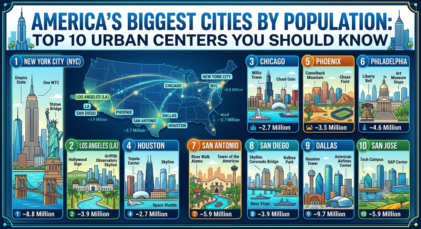 America's Biggest Cities by Population: Top 10 Urban Centers You Should Know