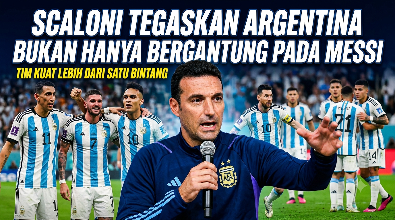 Lionel Scaloni Tegaskan Argentina Bukan Hanya Bergantung pada Lionel Messi