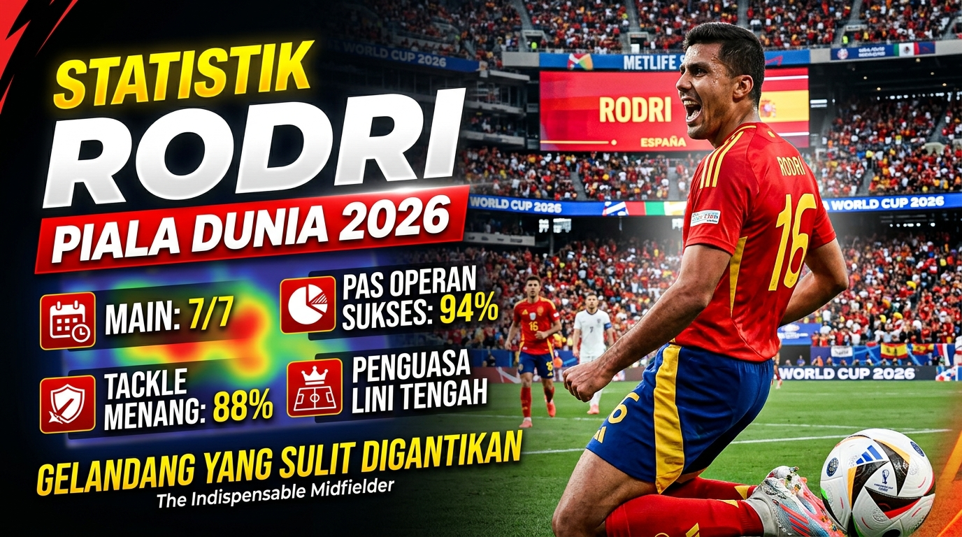 Statistik Rodri di Piala Dunia 2026: Gelandang yang Sulit Digantikan