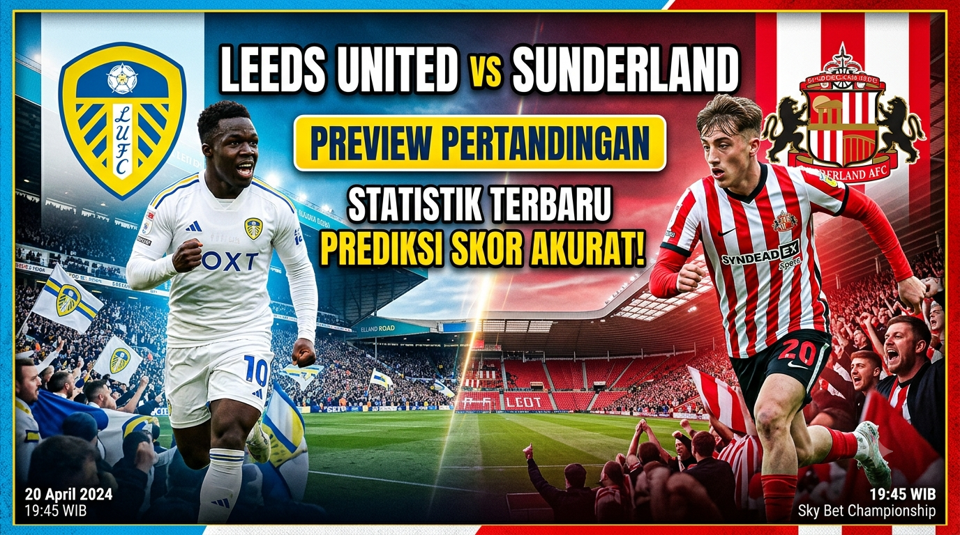 Leeds United vs Sunderland: Preview Pertandingan, Statistik, dan Prediksi Skor Akurat