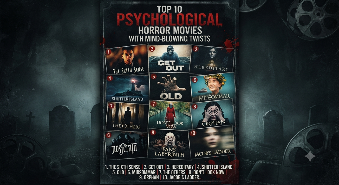 Top 10 Psychological Horror Movies with Mind-Blowing Twists