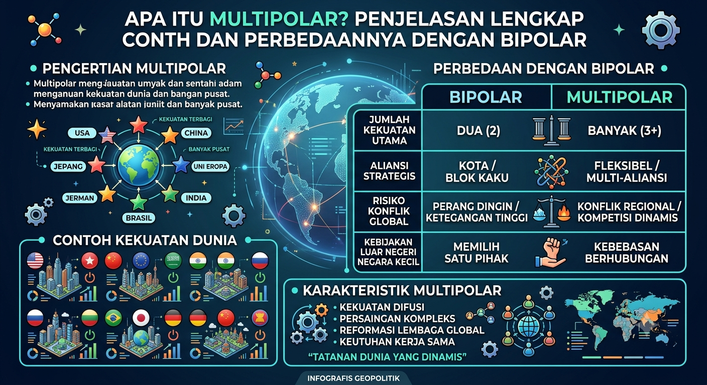 Apa Itu Multipolar? Penjelasan Lengkap Beserta Contoh dan Perbedaannya dengan Bipolar