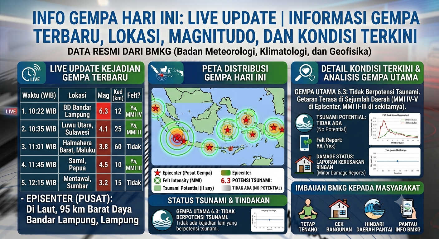 Gempa Hari Ini Live Update: Informasi Magnitudo, Episentrum, dan Perkembangan Terbaru