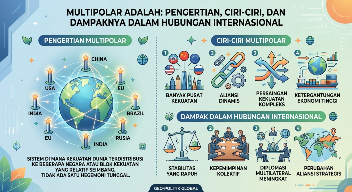 Multipolar Adalah: Pengertian, Ciri-Ciri, dan Dampaknya dalam Hubungan Internasional