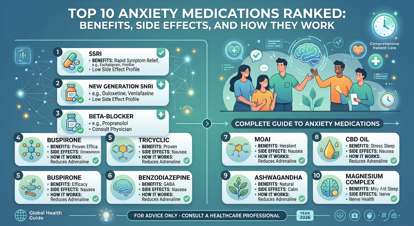 Top 10 Anxiety Medications Ranked: Benefits, Side Effects, and How They Work