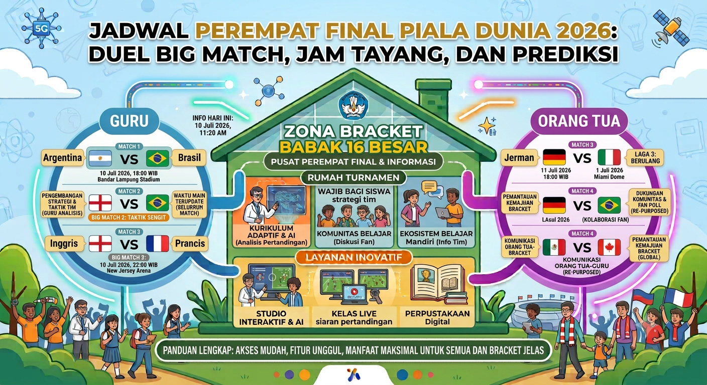 Jadwal Perempat Final Piala Dunia 2026: Duel Big Match, Jam Tayang, dan Prediksi
