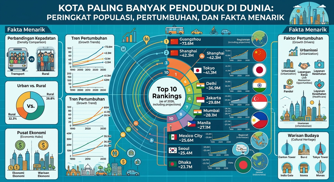 The World's Most Populated Cities: Population Rankings, Growth, and Fascinating Facts