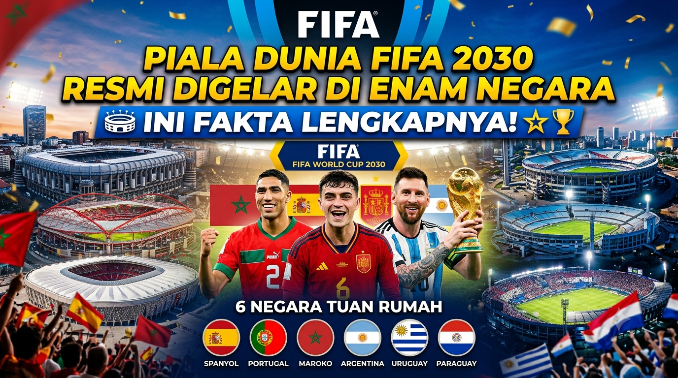 Piala Dunia FIFA 2030 Resmi Digelar di Enam Negara, Ini Fakta Lengkapnya