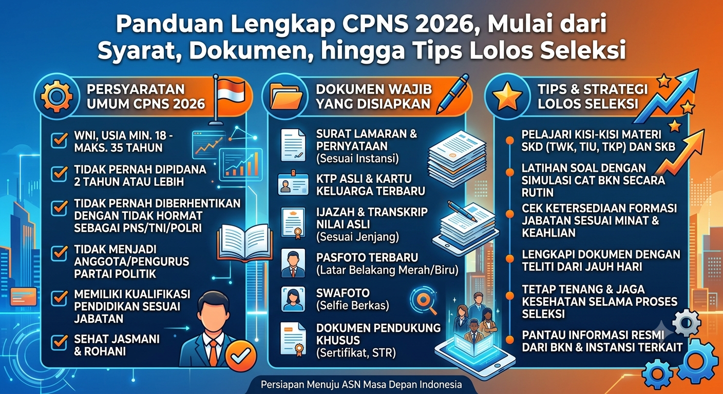 Panduan Lengkap CPNS 2026: Mulai dari Syarat, Dokumen, hingga Tips Lolos Seleksi