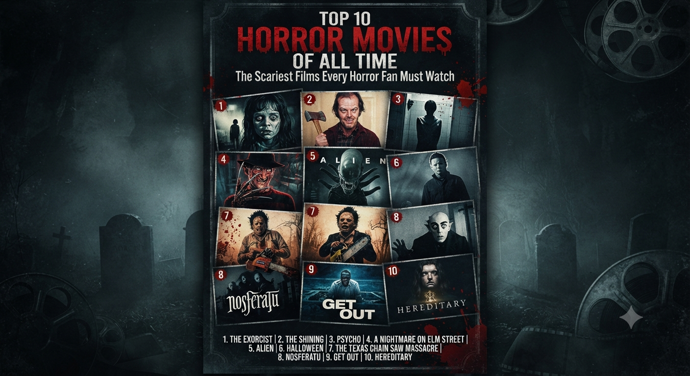 Top 10 Horror Movies of All Time: The Scariest Films Every Horror Fan Must Watch