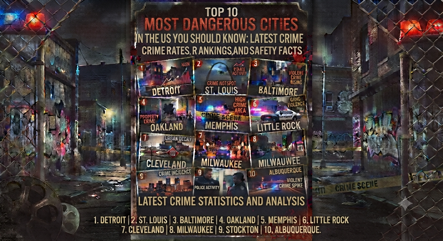 Top 10 Most Dangerous Cities in the US You Should Know: Latest Crime Statistics and Analysis