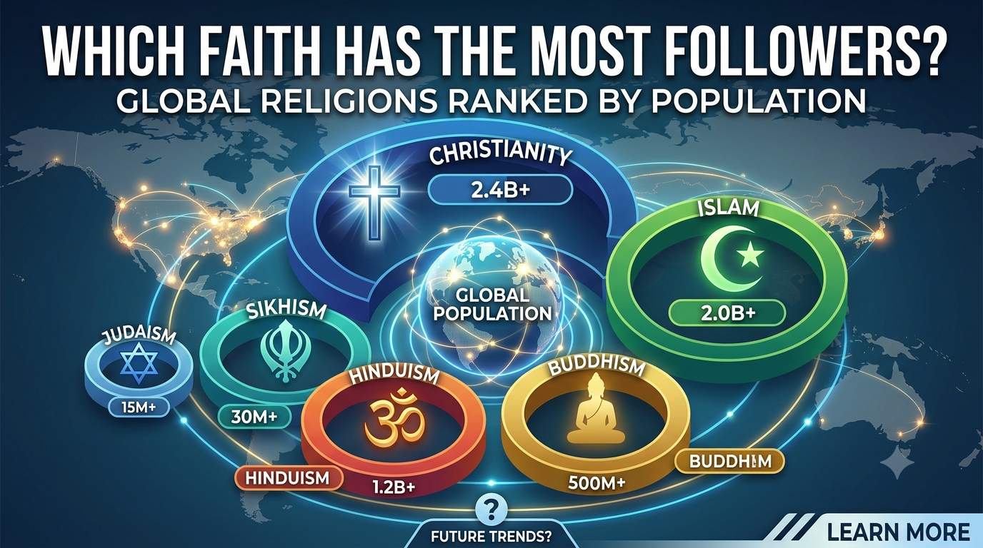 Most Popular Religions by Population: Which Faith Has the Most Followers Worldwide?