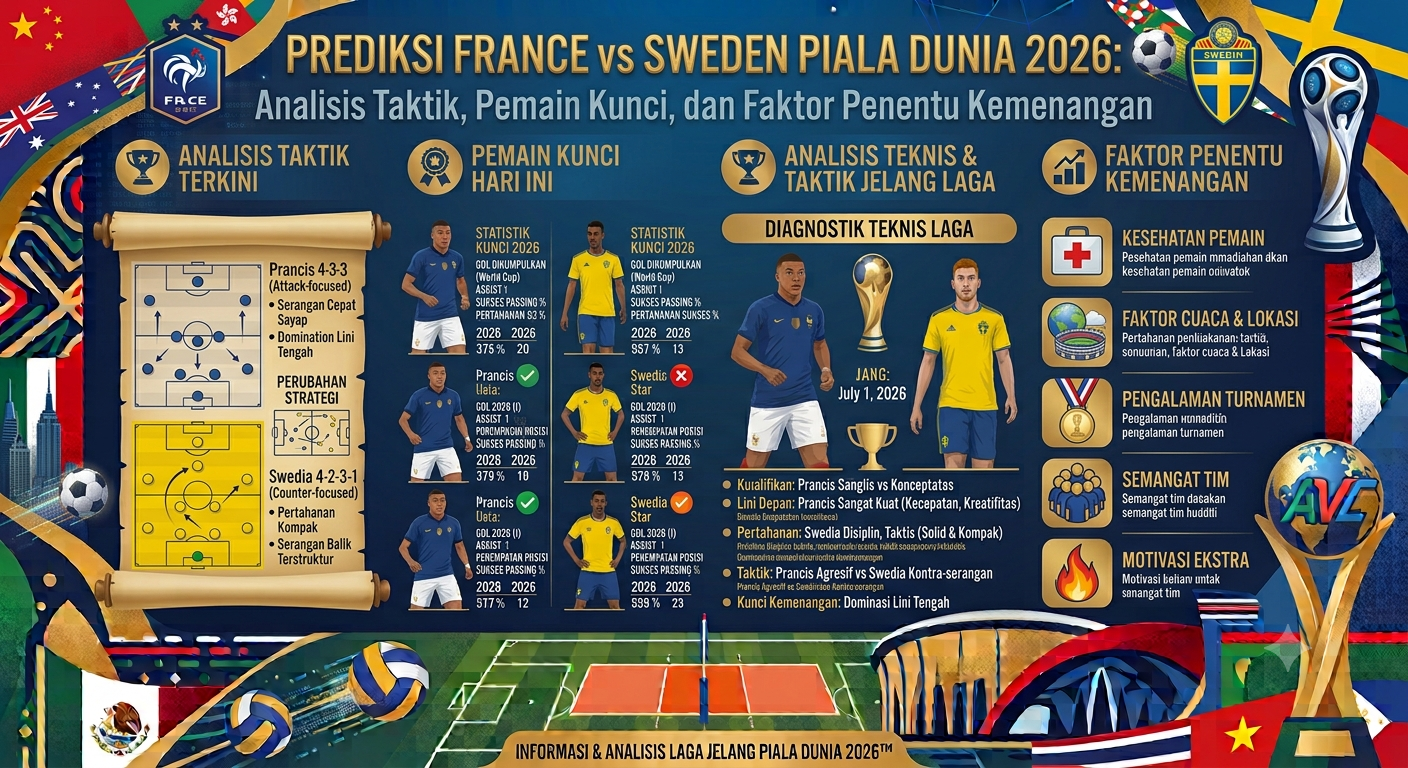 Prediksi France vs Sweden Piala Dunia 2026: Analisis Taktik, Pemain Kunci, dan Faktor Penentu Kemenangan