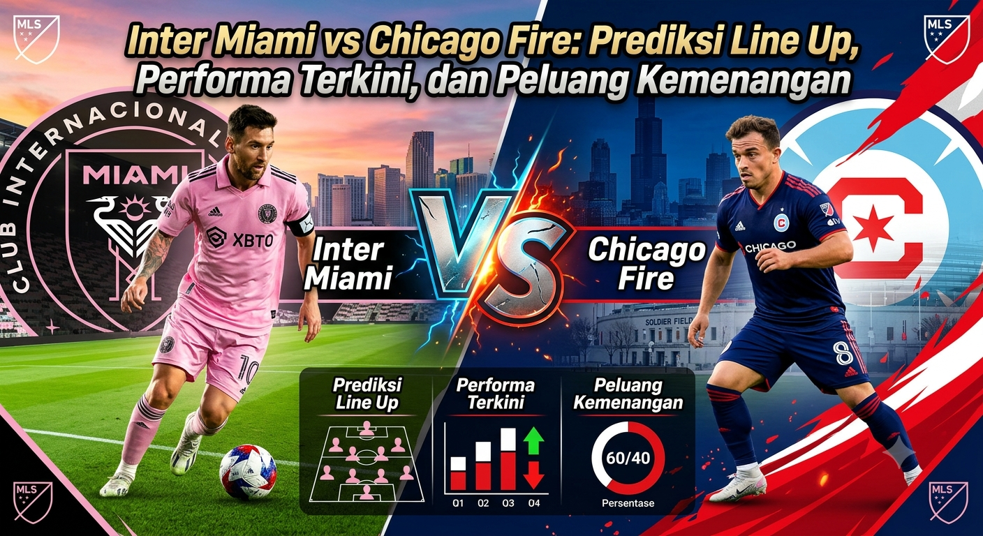 Inter Miami vs Chicago Fire: Prediksi Line Up, Performa Terkini, dan Peluang Kemenangan