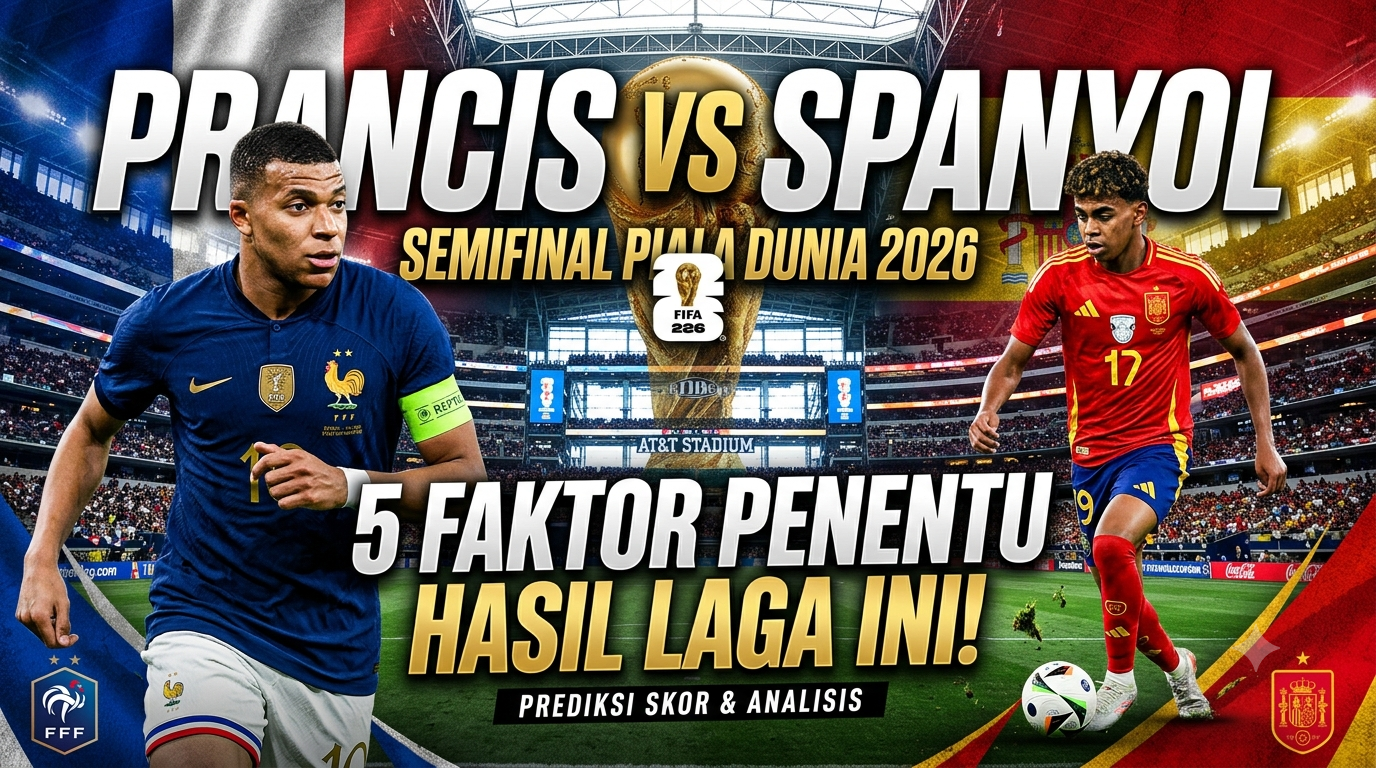 5 Faktor yang Bisa Menentukan Hasil Prancis vs Spanyol di Semifinal Piala Dunia 2026
