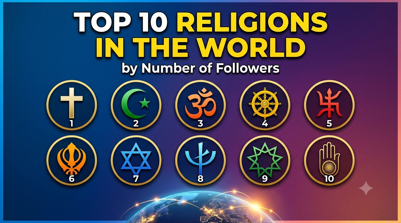 Top 10 Most Popular Religions in the World by Number of Followers