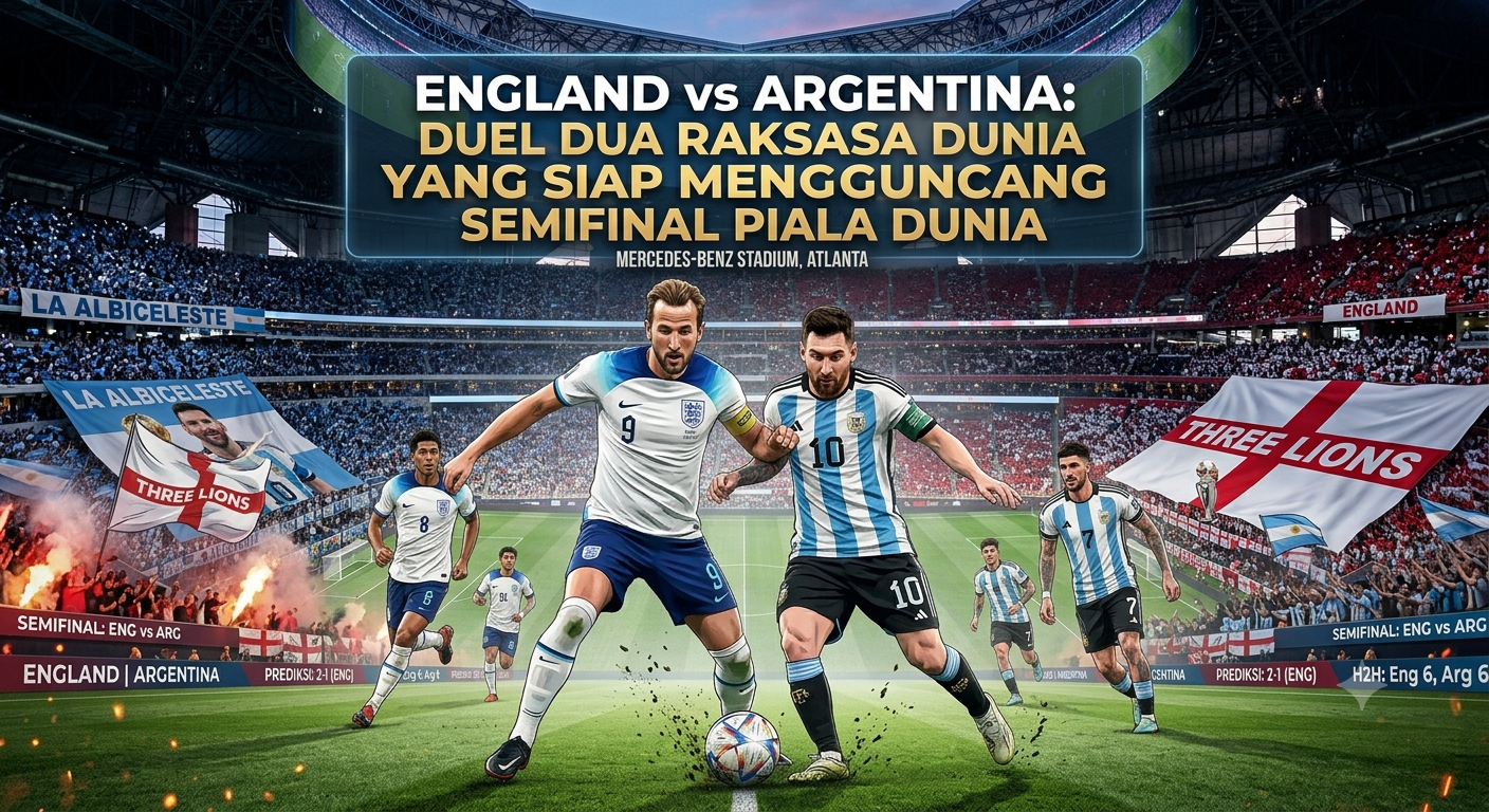 England vs Argentina: Duel Dua Raksasa Dunia yang Siap Mengguncang Semifinal Piala Dunia