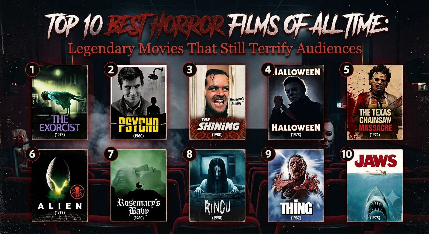 Top 10 Best Horror Films of All Time: Legendary Movies That Still Terrify Audiences