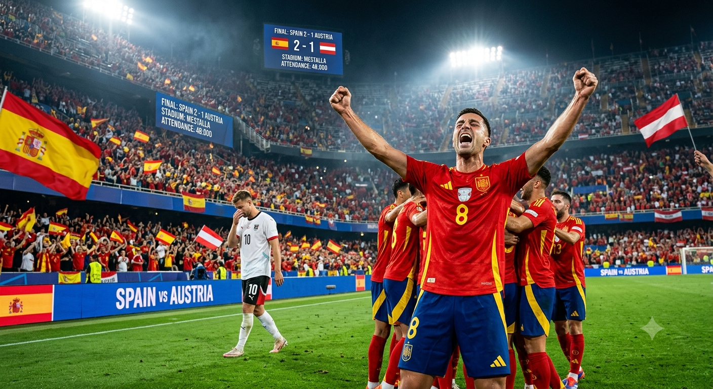 Spanyol Tundukkan Austria! Analisis Jalannya Laga dan Faktor Penentu Kemenangan