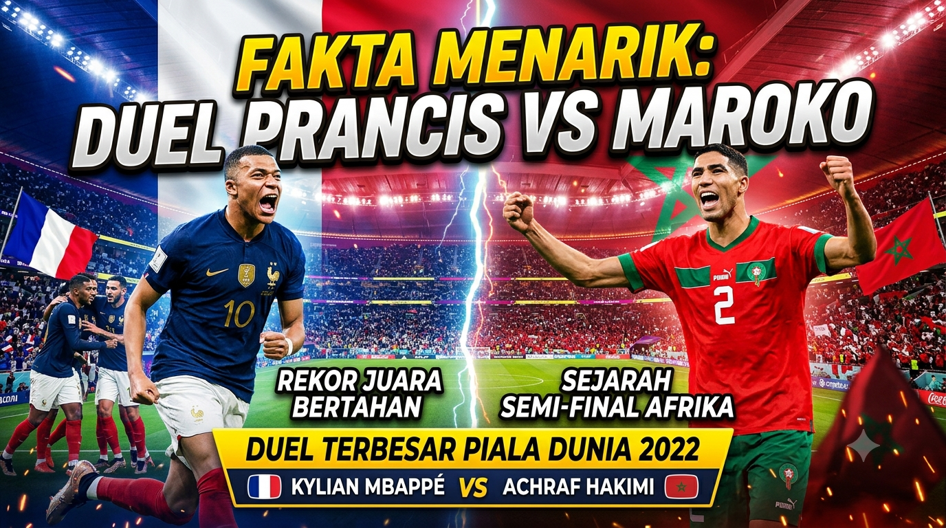 Fakta Menarik Duel Prancis vs Maroko