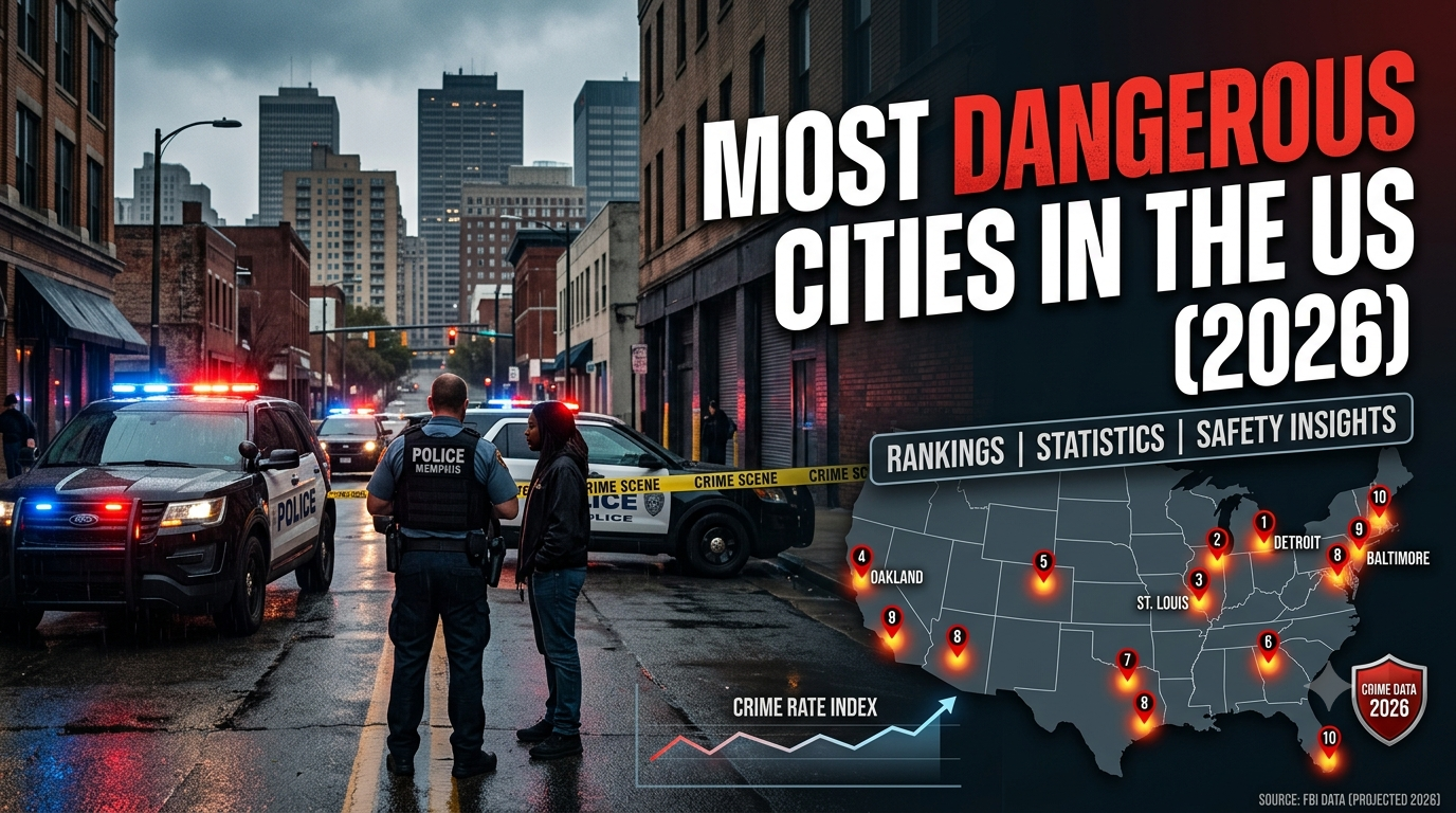 Top 10 Most Dangerous Cities in the US (2026): Crime Rankings, Statistics, and Safety Insights