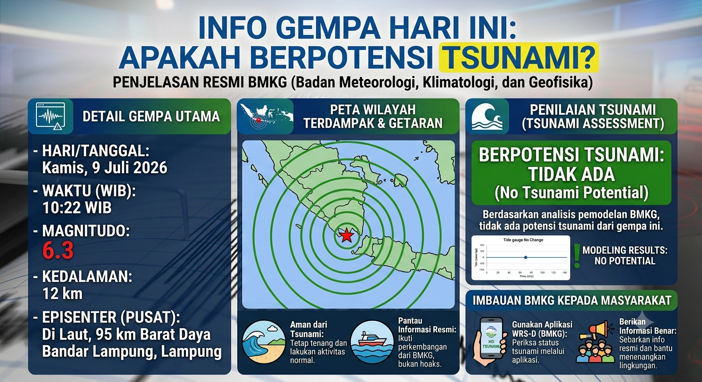 Gempa Hari Ini: Apakah Berpotensi Tsunami? Simak Penjelasan Resmi BMKG