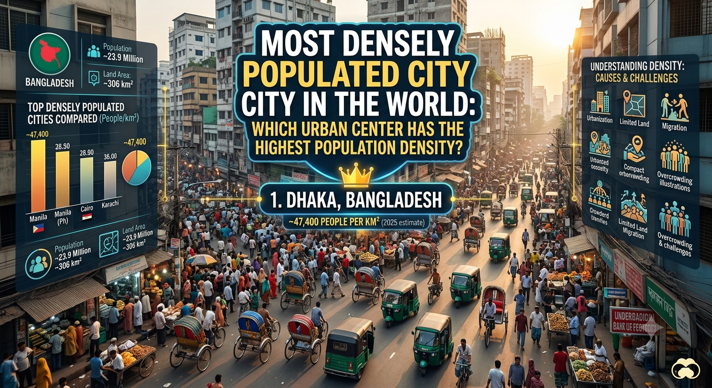 Most Densely Populated City in the World: Which Urban Center Has the Highest Population Density?