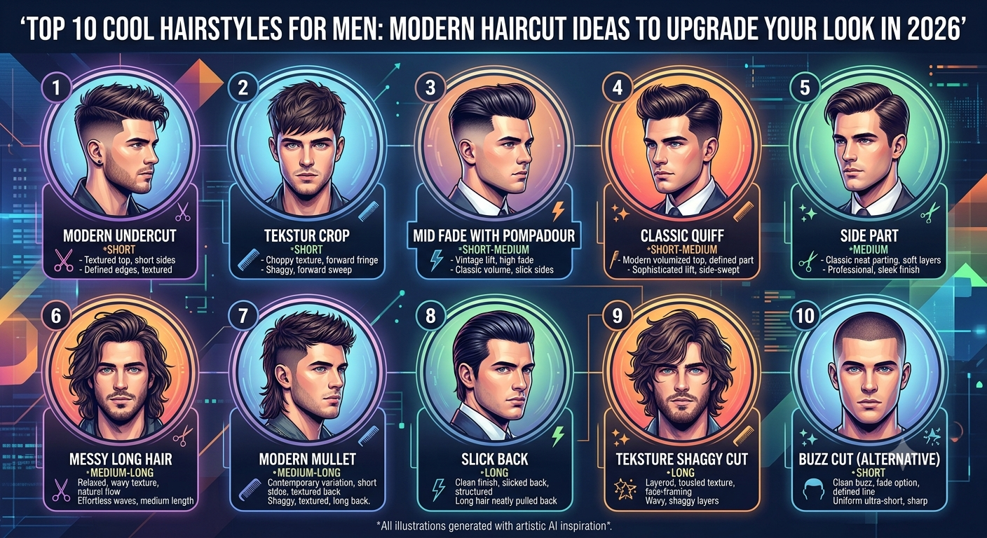 Top 10 Cool Hairstyles for Men: Modern Haircut Ideas to Upgrade Your Look in 2026