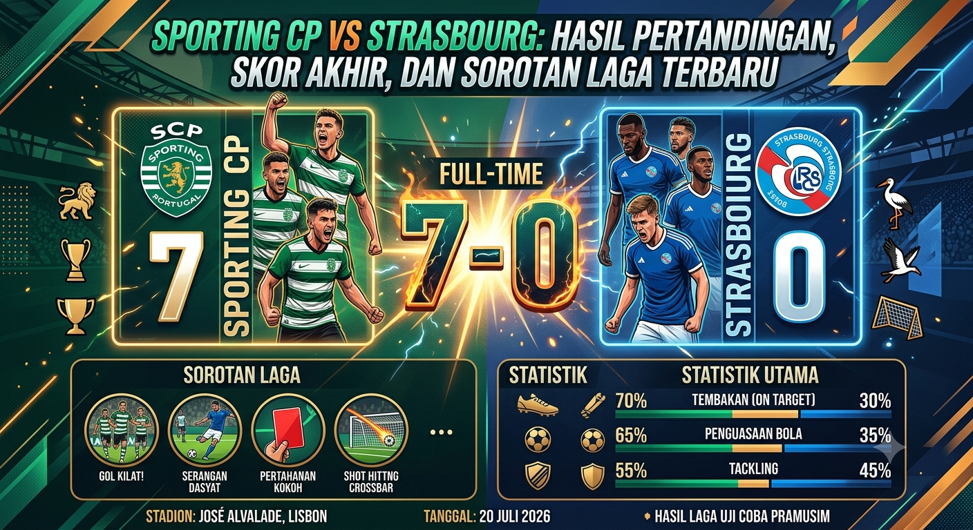 Sporting CP vs Strasbourg: Hasil Pertandingan, Skor Akhir, dan Sorotan Laga Terbaru