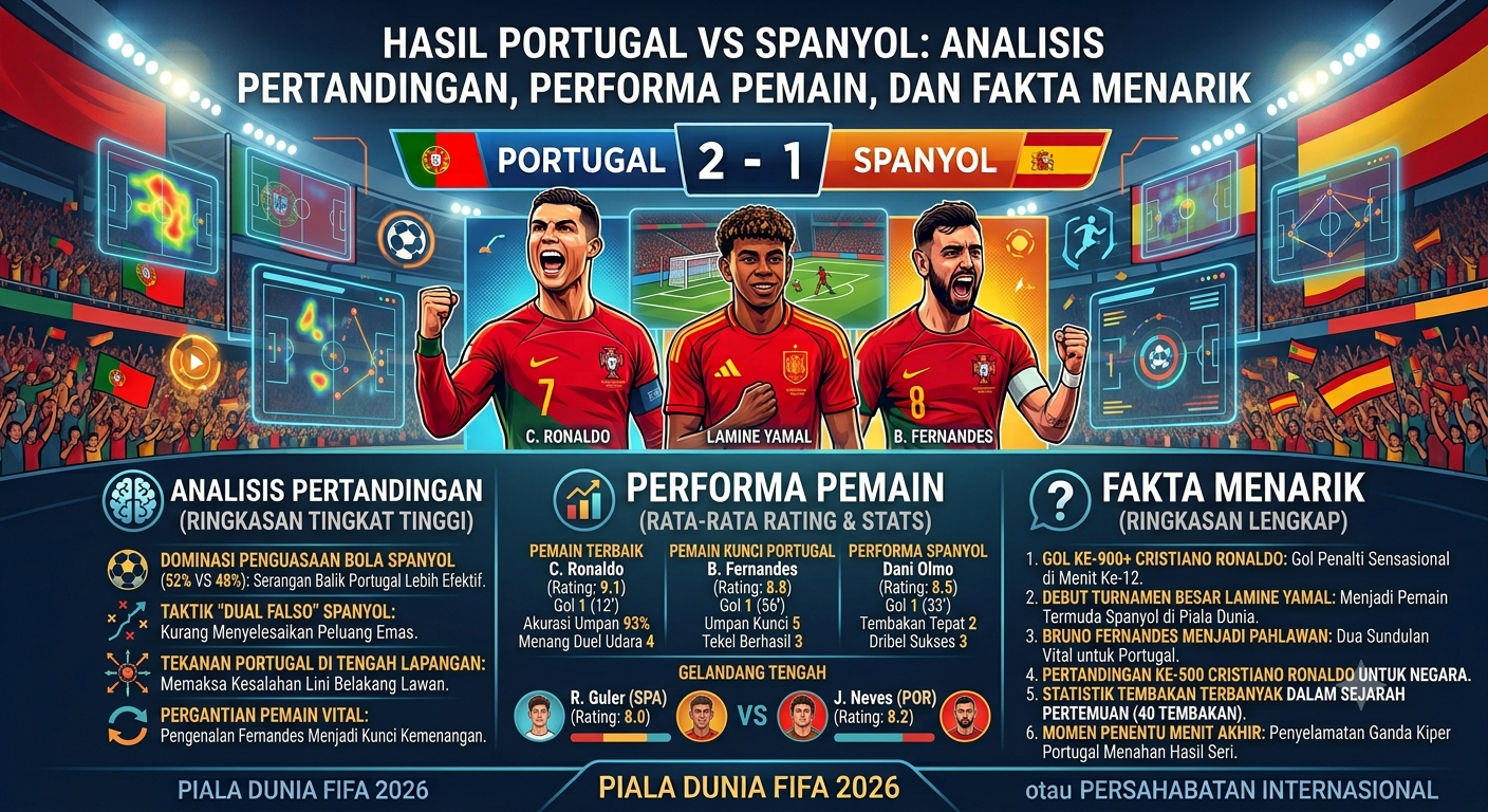 Hasil Portugal vs Spanyol: Analisis Pertandingan, Performa Pemain, dan Fakta Menarik